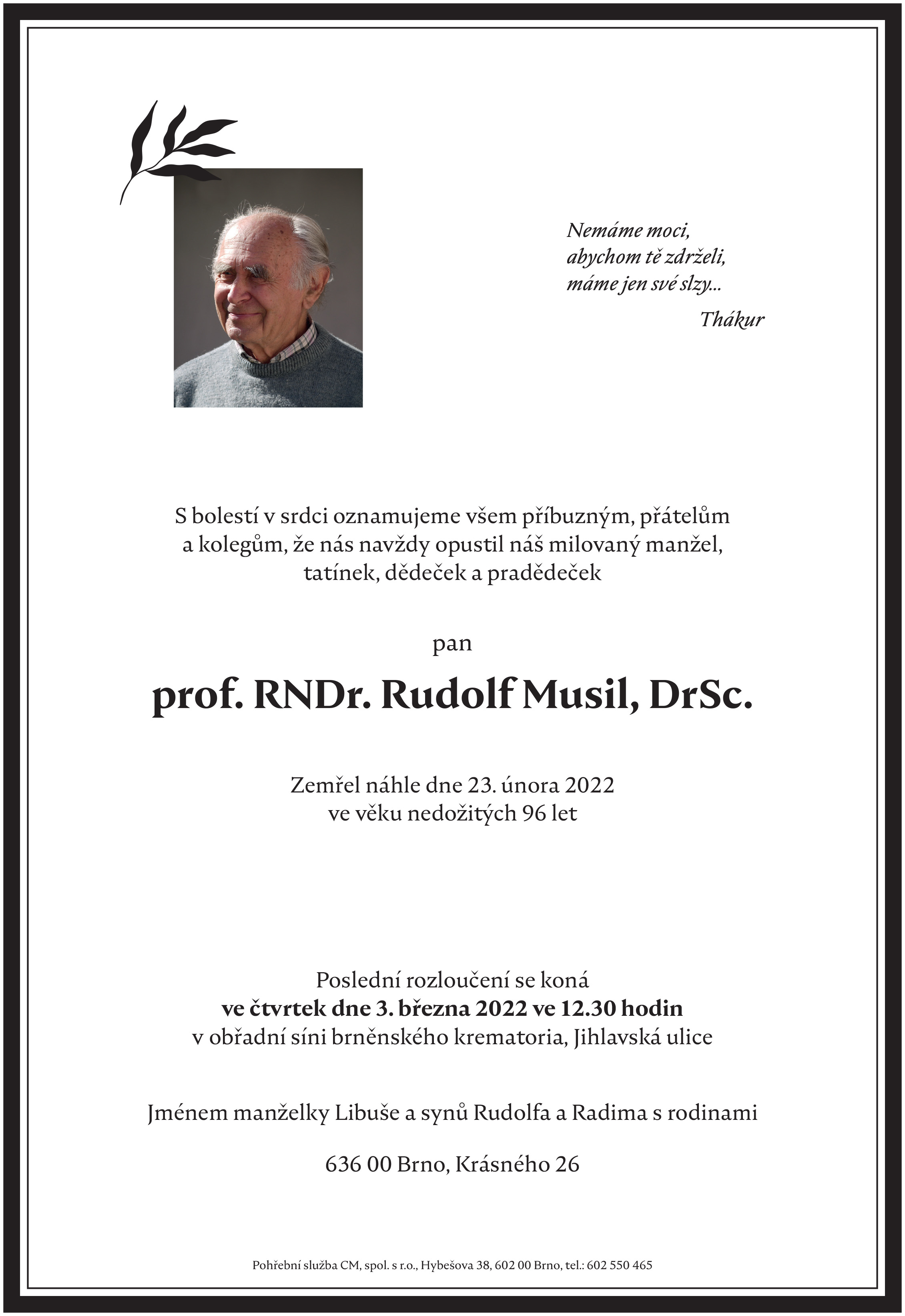 profesor Rudolf Musil - parte