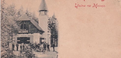 Pozdrav z Moravského Šoycarska Útulna na Macoše (1909)